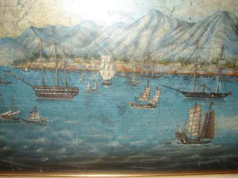 Early painting of a Chinese seaport: $3,640. Image courtesy of Finney’s Auction Service.